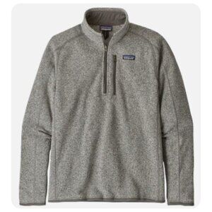 Patagonia Grey Quarter Zip Better Sweater sz L
